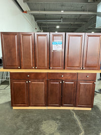Espresso-Dark Brown Galley Kitchen Cabinet Set