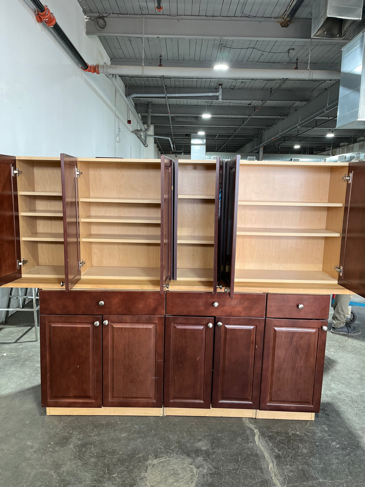 Espresso-Dark Brown Galley Kitchen Cabinet Set