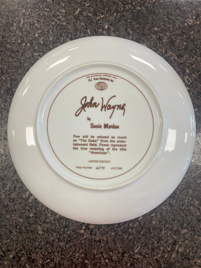 "John Wayne" by Susie Morton Collector's Plate
