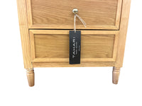 Oak Tone 2 Drawer Nightstand with 2 Drawers & 1 Shelf