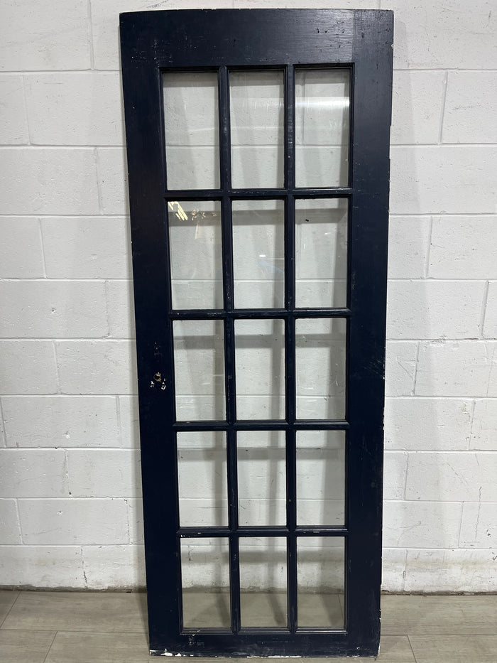 77.5" x 30" Solid Wood Door with Glass Windows