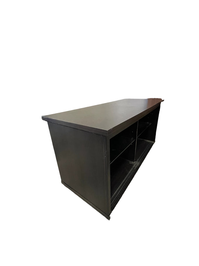 2-Tier Black TV Stand