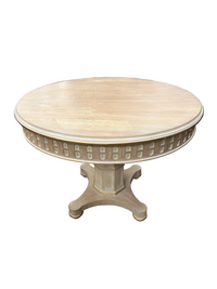 Neoclassical Round Pedestal Accent Table