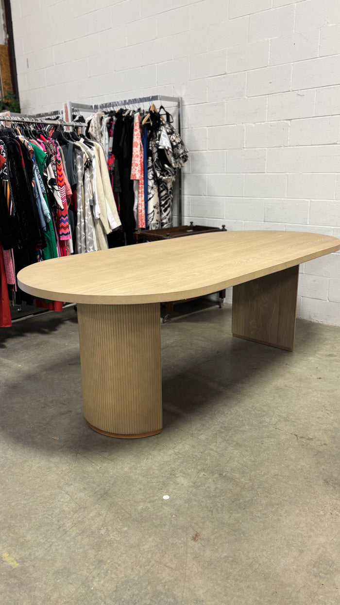 88" Oval Wood Table