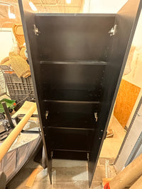 4 Shelf Black Cabinet