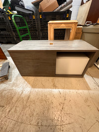 Light gray entertainment unit
