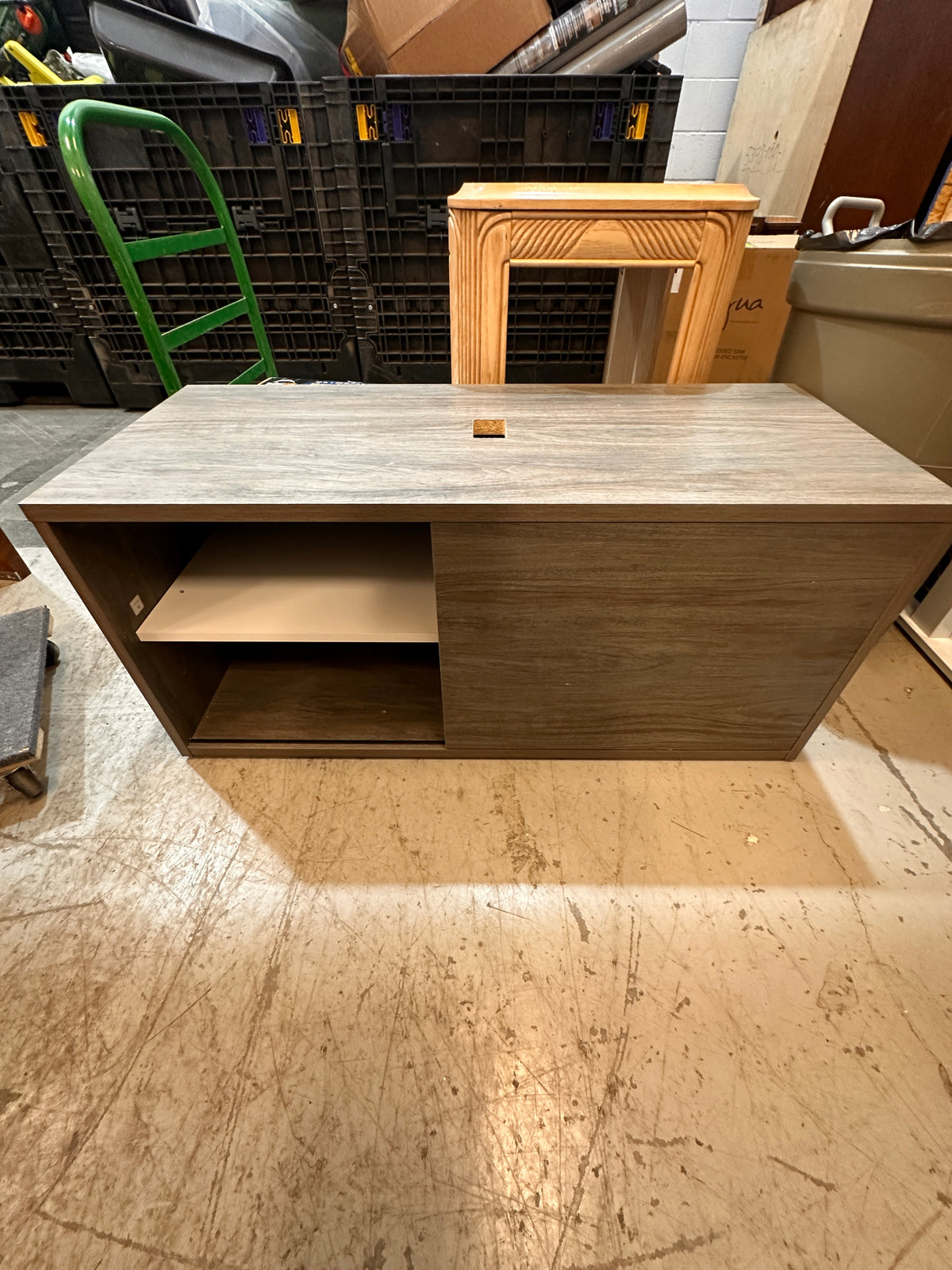 Light gray entertainment unit
