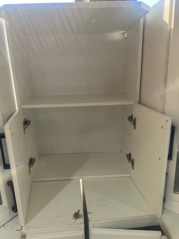 White Kitchen Set of 5 Cabinets