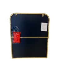 Modern Gold Tone Arched Wall Mirror