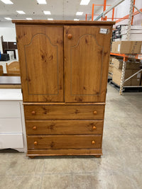 Wooden TV Cabinet With Wooden Knobs