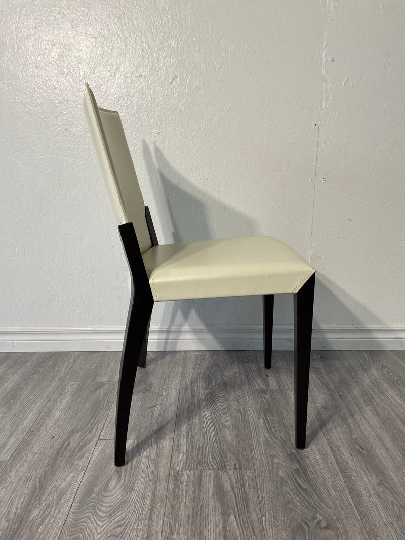 Cattelan Italia Genuine Leather Dining Chair in Beige