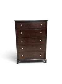 5 Drawer Dark Wood Chest of Drawers