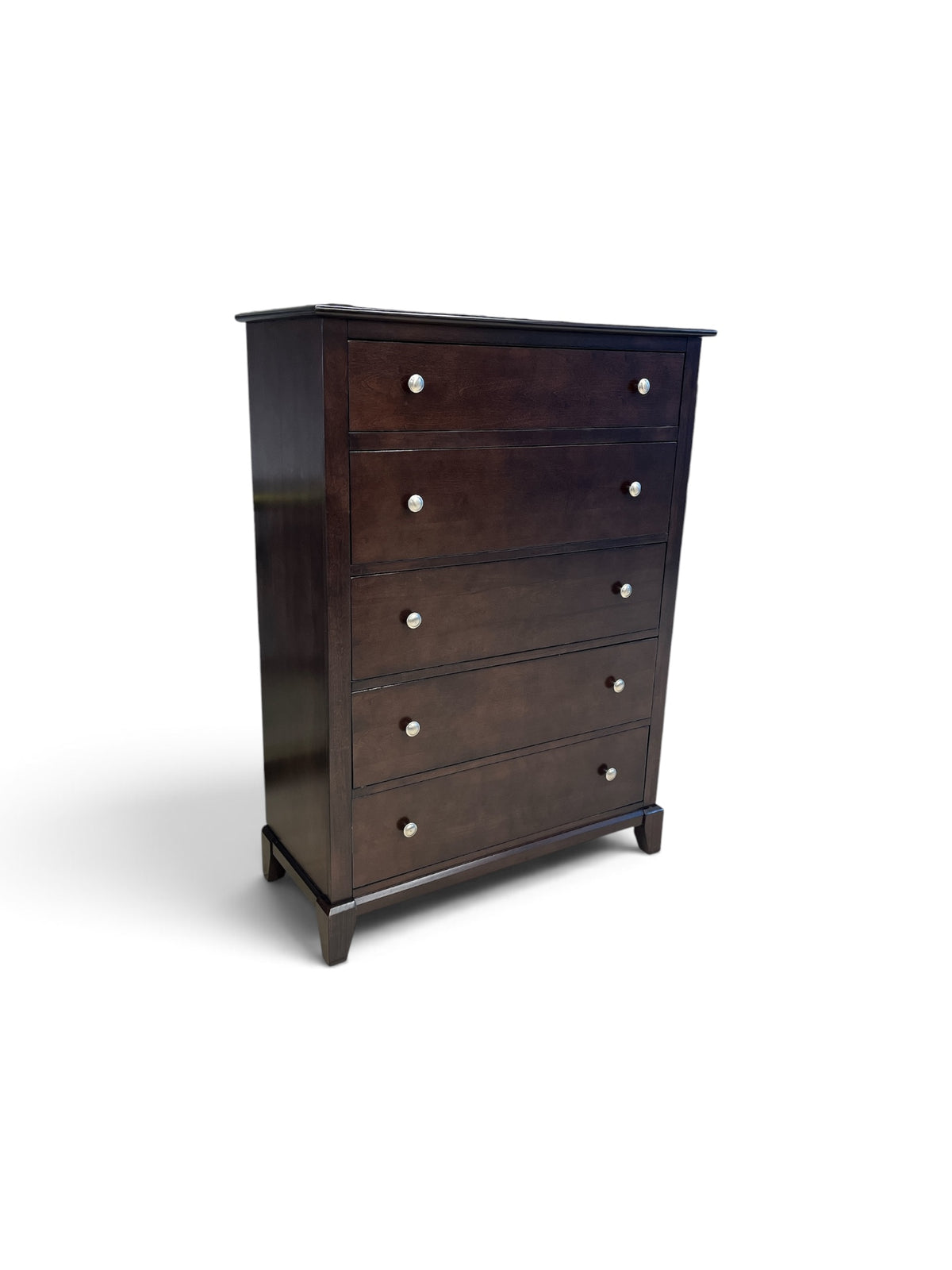 5 Drawer Dark Wood Chest of Drawers