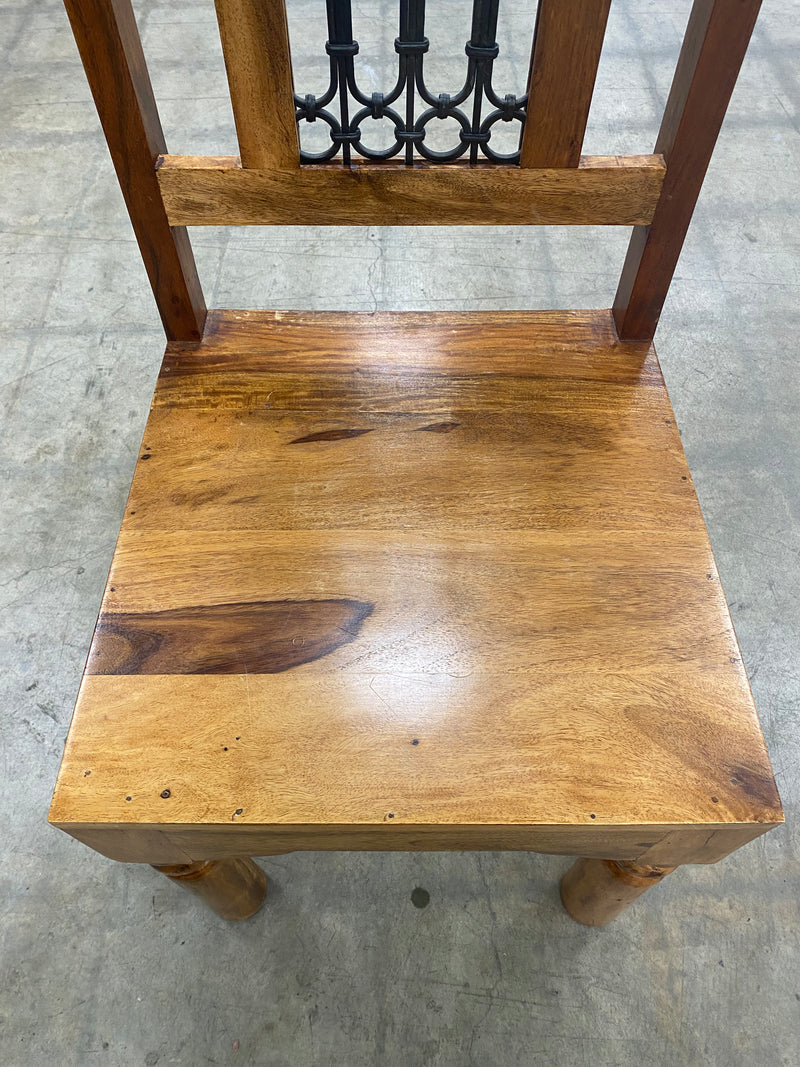 Dining Chair with Cast-Iron Decorative Details