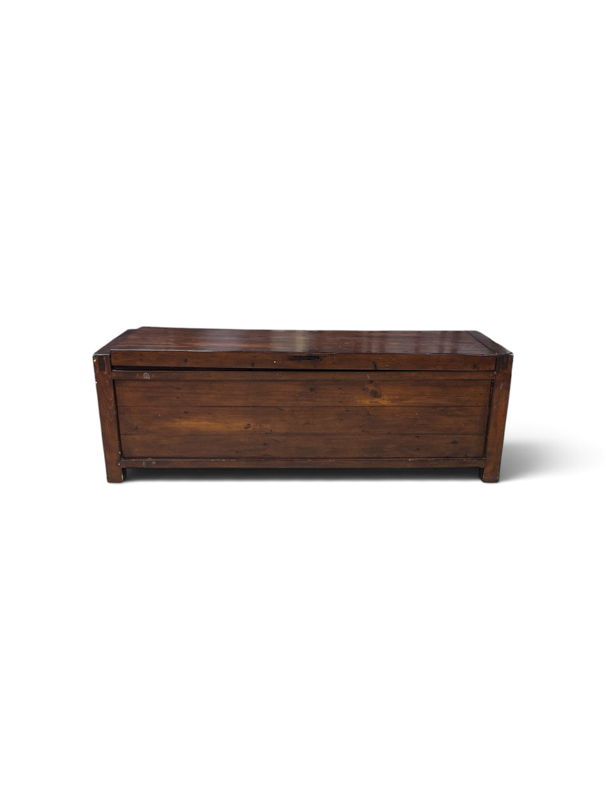 Dark Brown Wood Blanket Chest