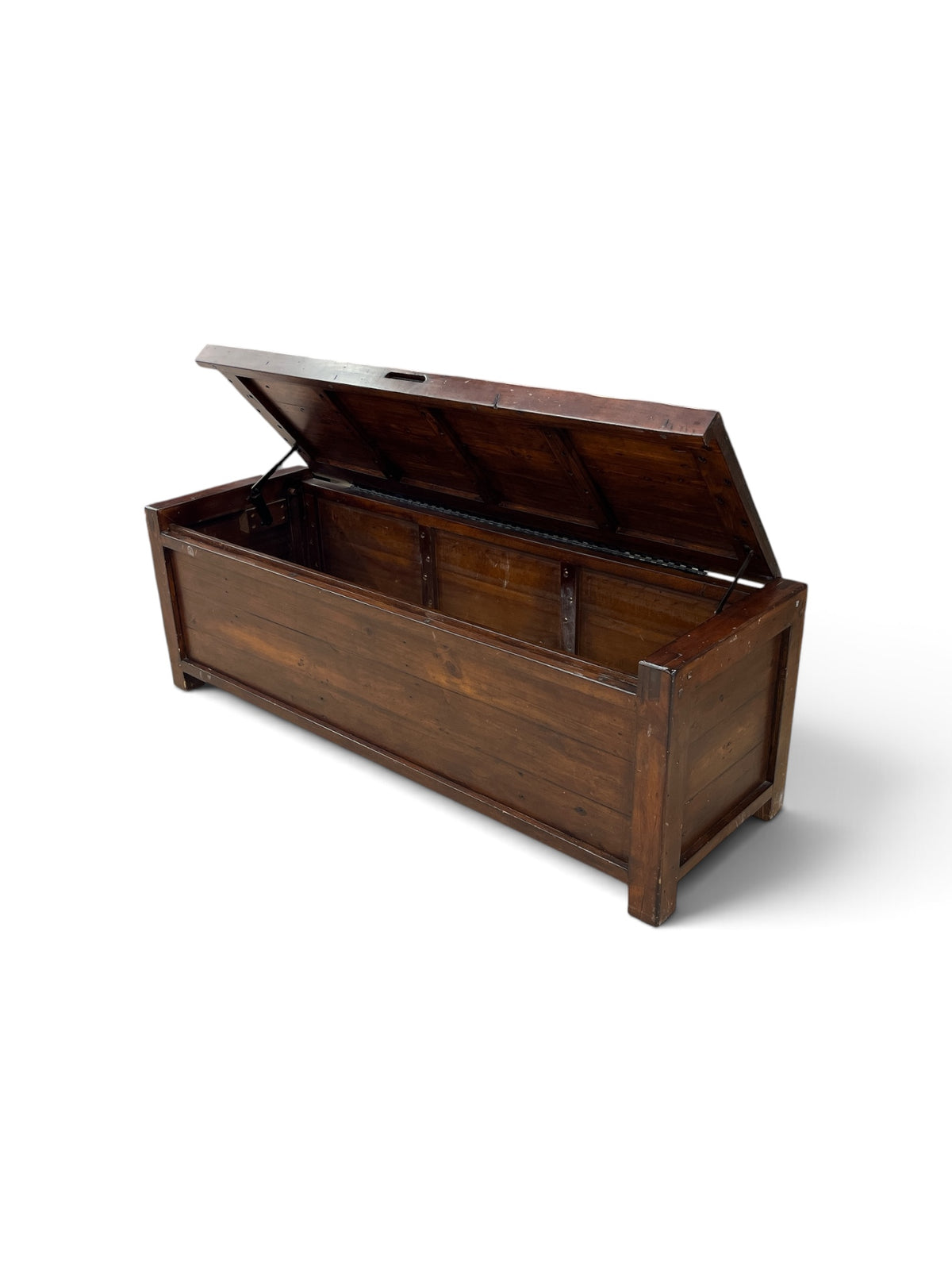 Dark Brown Wood Blanket Chest