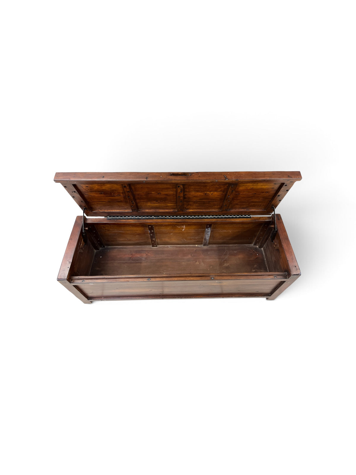 Dark Brown Wood Blanket Chest