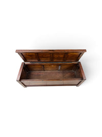 Dark Brown Wood Blanket Chest