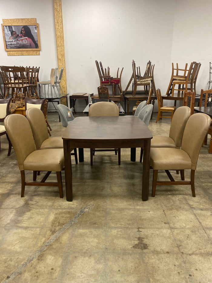 Rectangular Espresso 8 Piece Dining Set