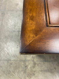 Medium Cherry Transitional Side Table with Bottom Shelf
