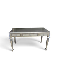 Silver Mirrored Sides Vanity Table w/ 3 Drawers