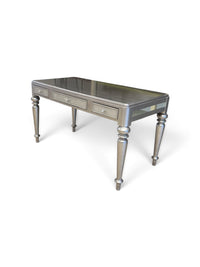 Silver Mirrored Sides Vanity Table w/ 3 Drawers