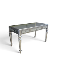 Silver Mirrored Sides Vanity Table w/ 3 Drawers