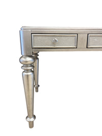 Silver Mirrored Sides Vanity Table w/ 3 Drawers