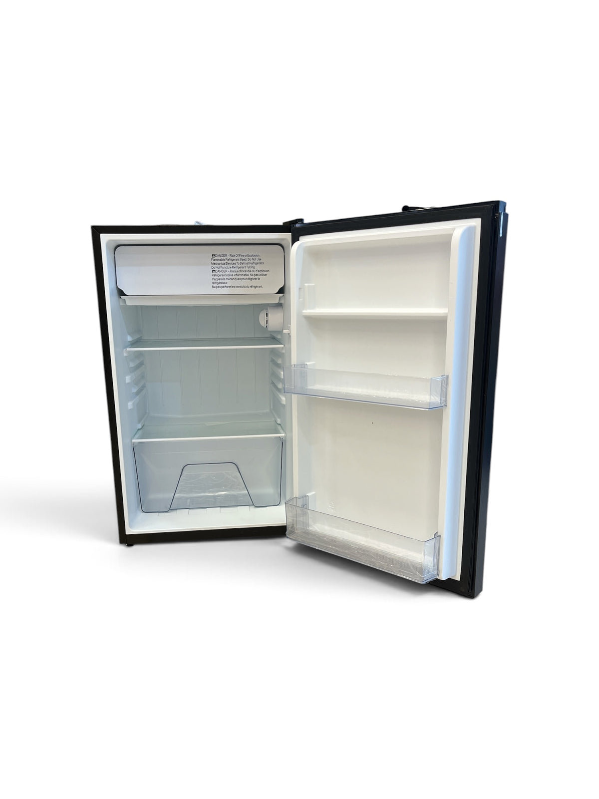 Vissani 4.3 cu. ft. Black Mini Refrigerator with 2 Adjustable Glass Shelves