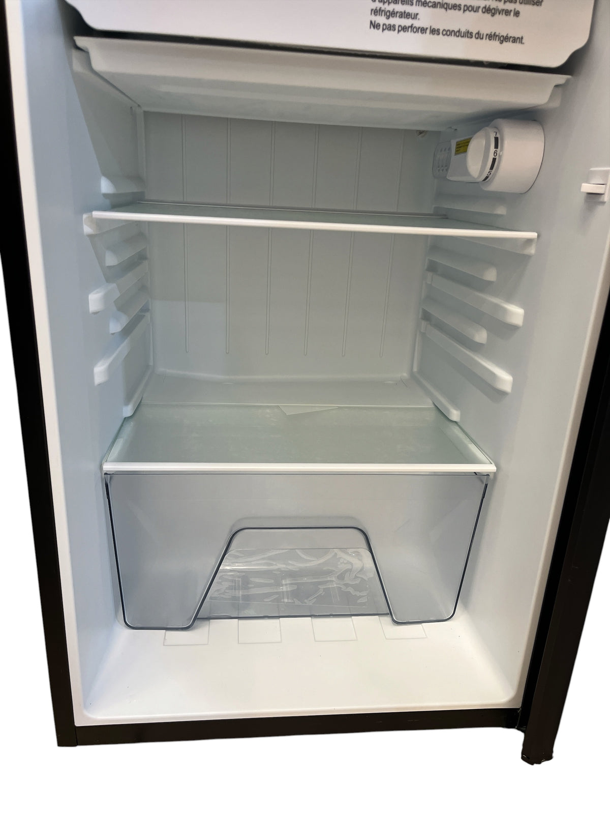 Vissani 4.3 cu. ft. Black Mini Refrigerator with 2 Adjustable Glass Shelves