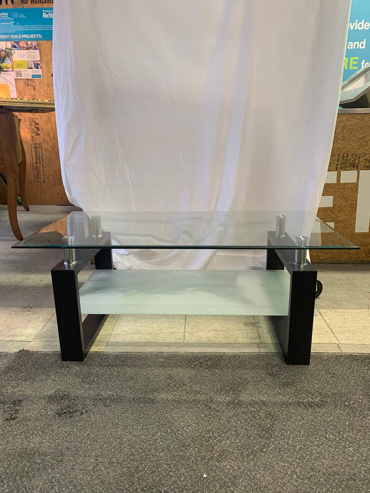 Beveled Glass Top Coffee Table Habitat ReStore GTA