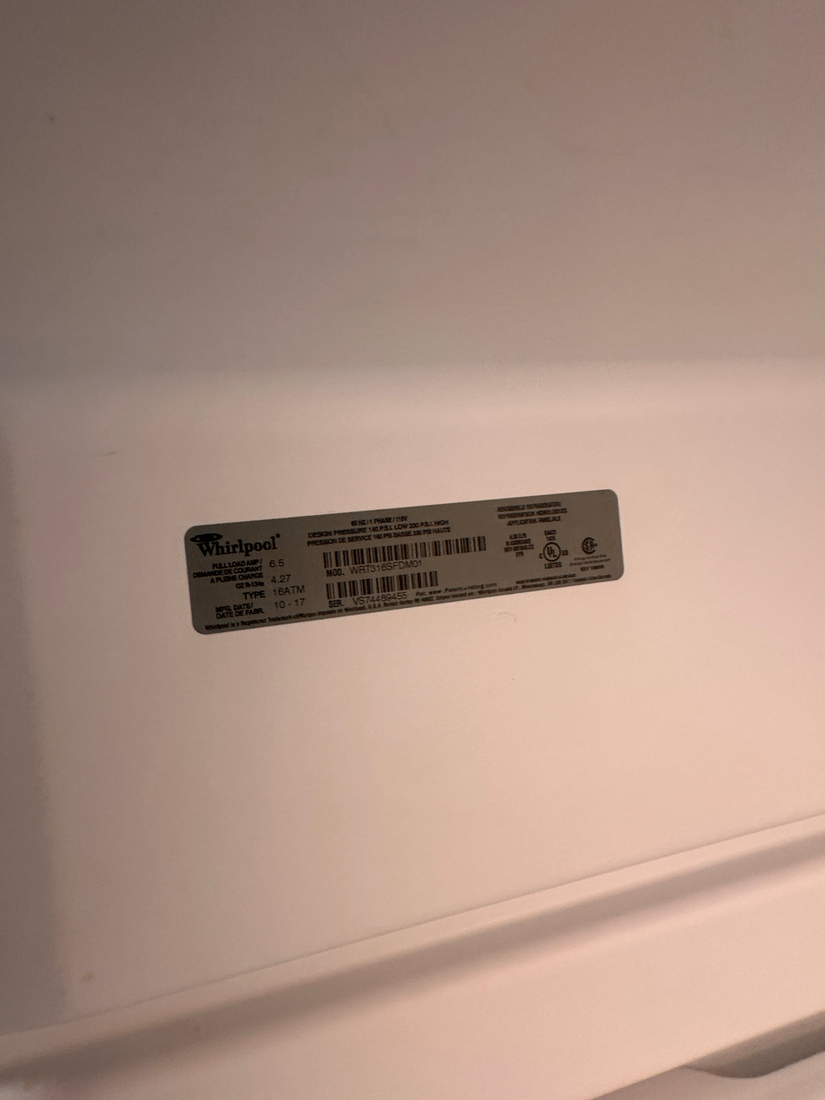 Stainless Steel Whirpool Fridge