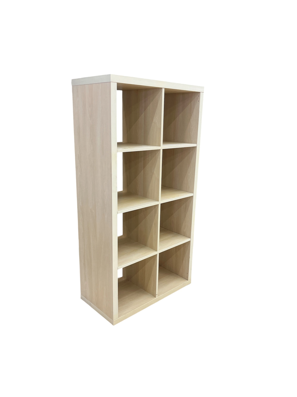 8 Cube Storage Shelf/Bookcase with Light Oak Finish