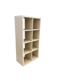 8 Cube Storage Shelf/Bookcase with Light Oak Finish
