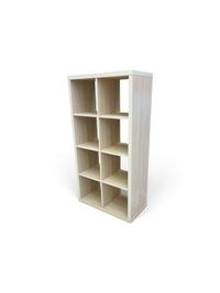 8 Cube Storage Shelf/Bookcase with Light Oak Finish