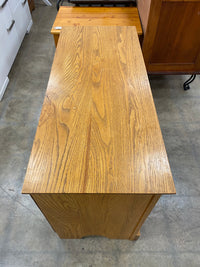 Rustic Farmhouse Oak Media Console with Ample Storage