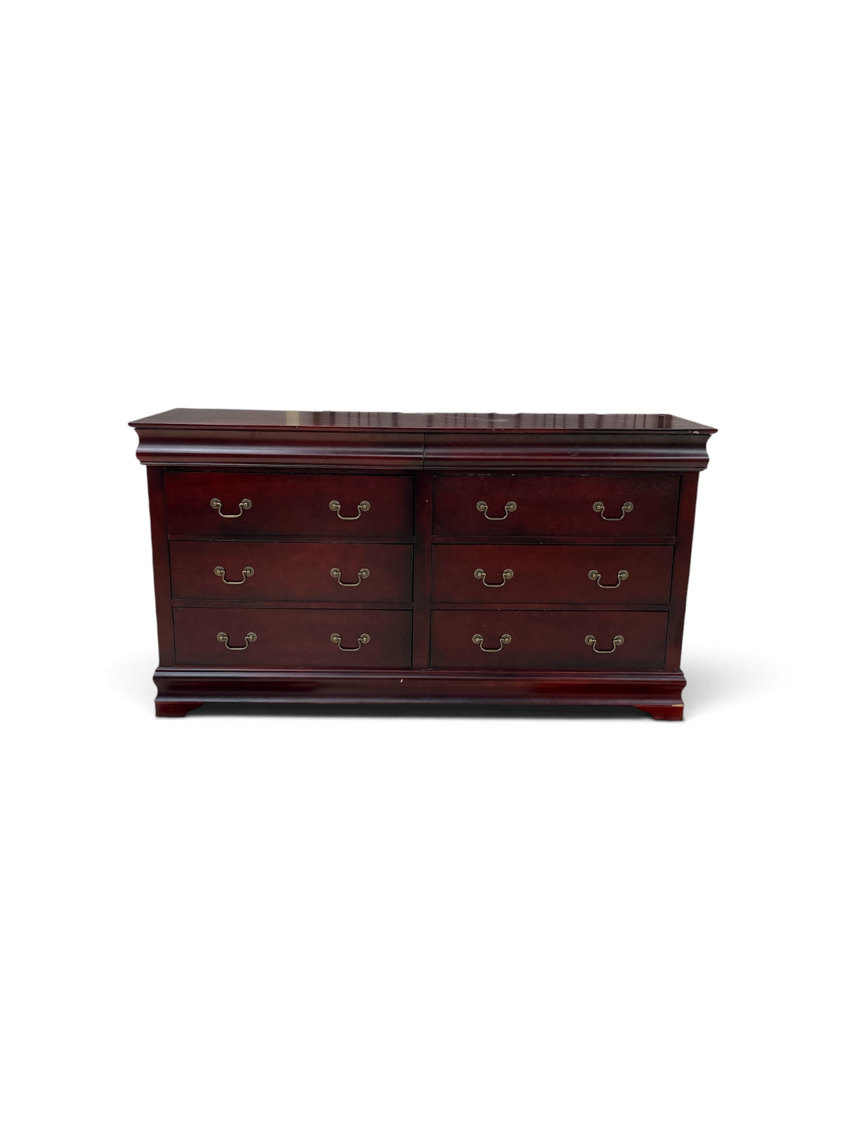 Traditional Cherry Wood 6 Drawer Dresser