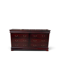 Traditional Cherry Wood 6 Drawer Dresser