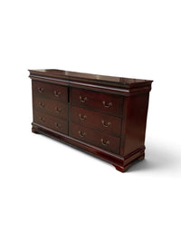 Traditional Cherry Wood 6 Drawer Dresser