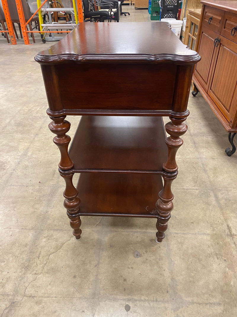 Mahogany Rectangular Two-tiered Side Table