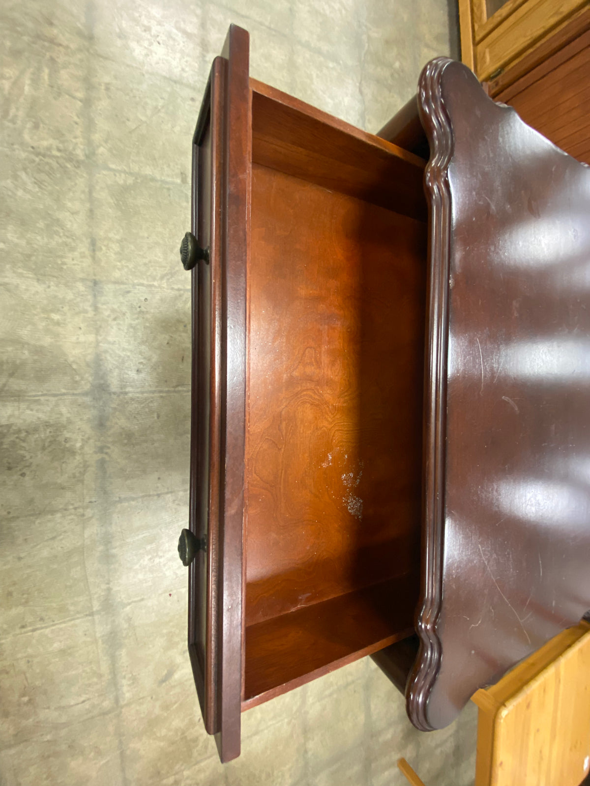 Mahogany Rectangular Two-tiered Side Table