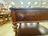 Mahogany Rectangular Two-tiered Side Table