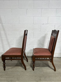 Pair of Small Antique Cushioned Chairs