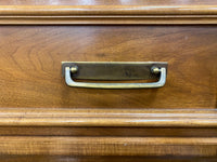 Cherry Wood Mid - Century Modern Tallboy Dresser