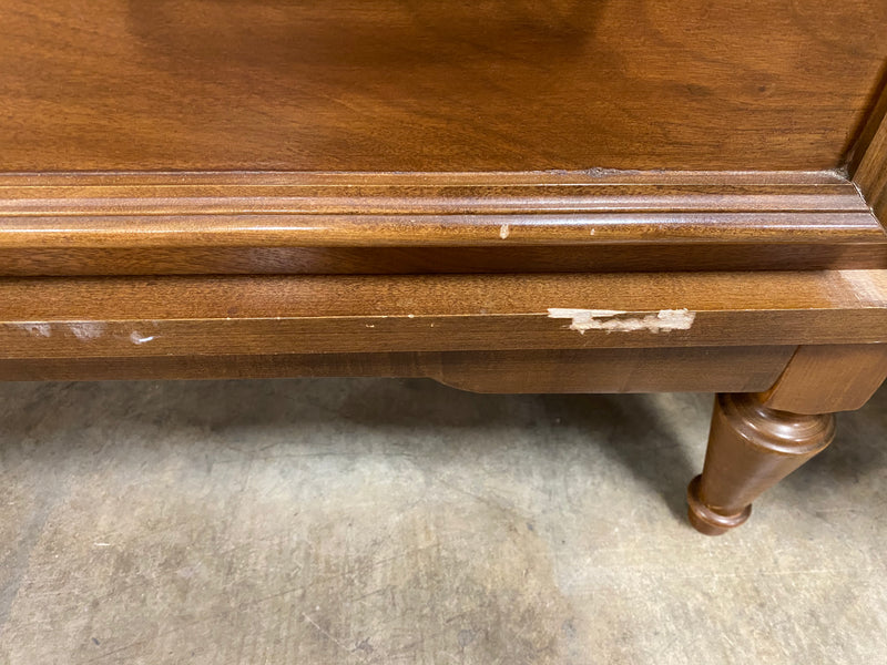 Cherry Wood Mid - Century Modern Tallboy Dresser