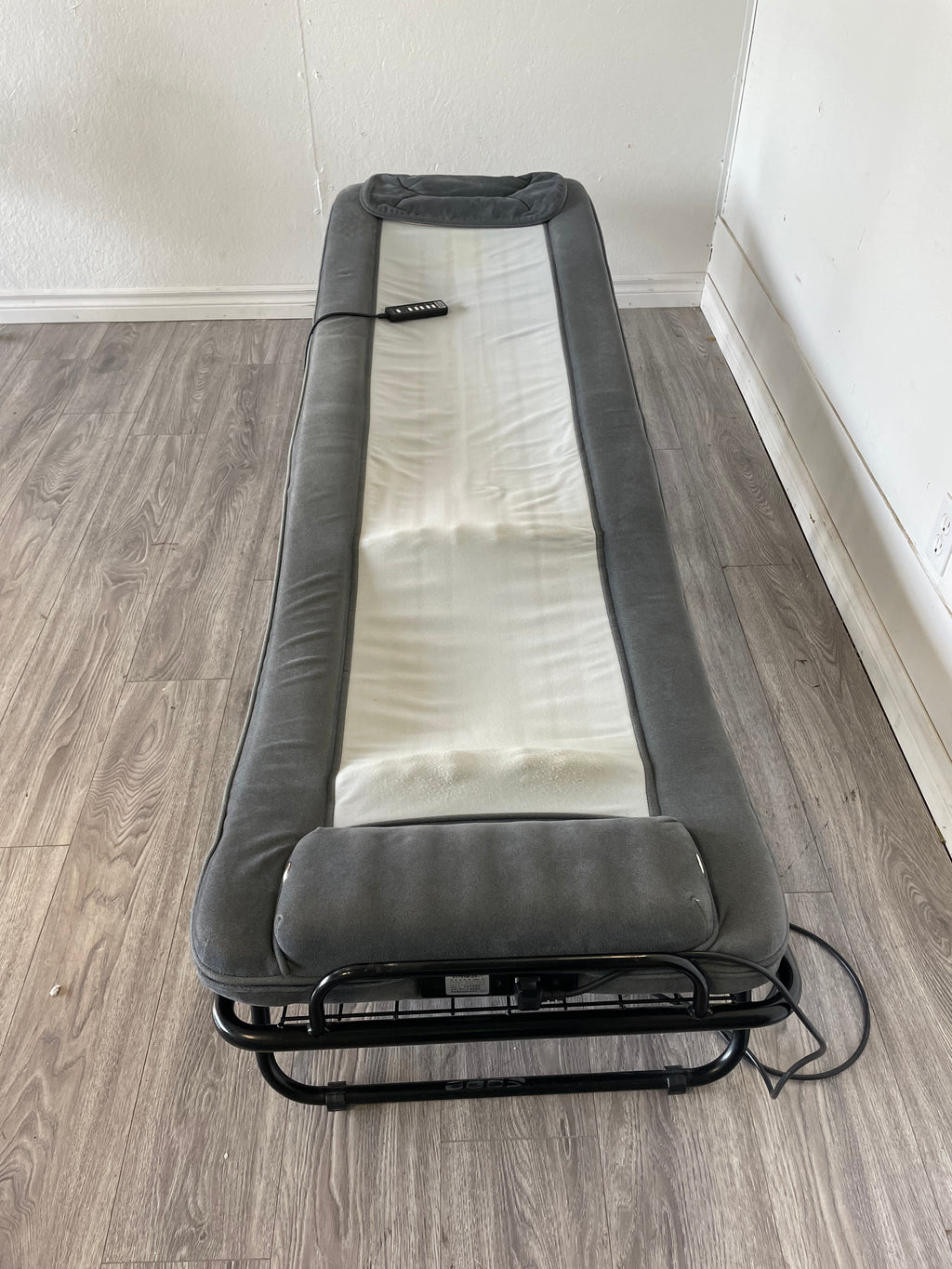 Foldable Steel Frame Bed with Electric Massage Cushion