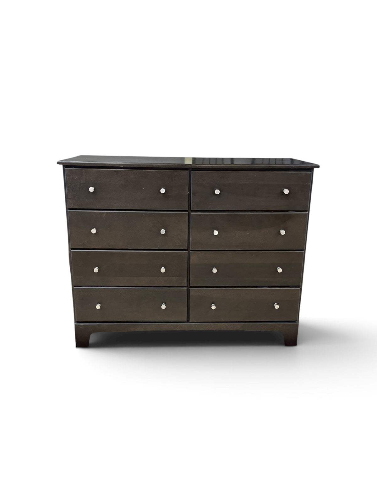 8 Drawer Dark Wood Dresser