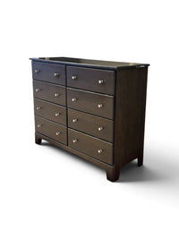 8 Drawer Dark Wood Dresser