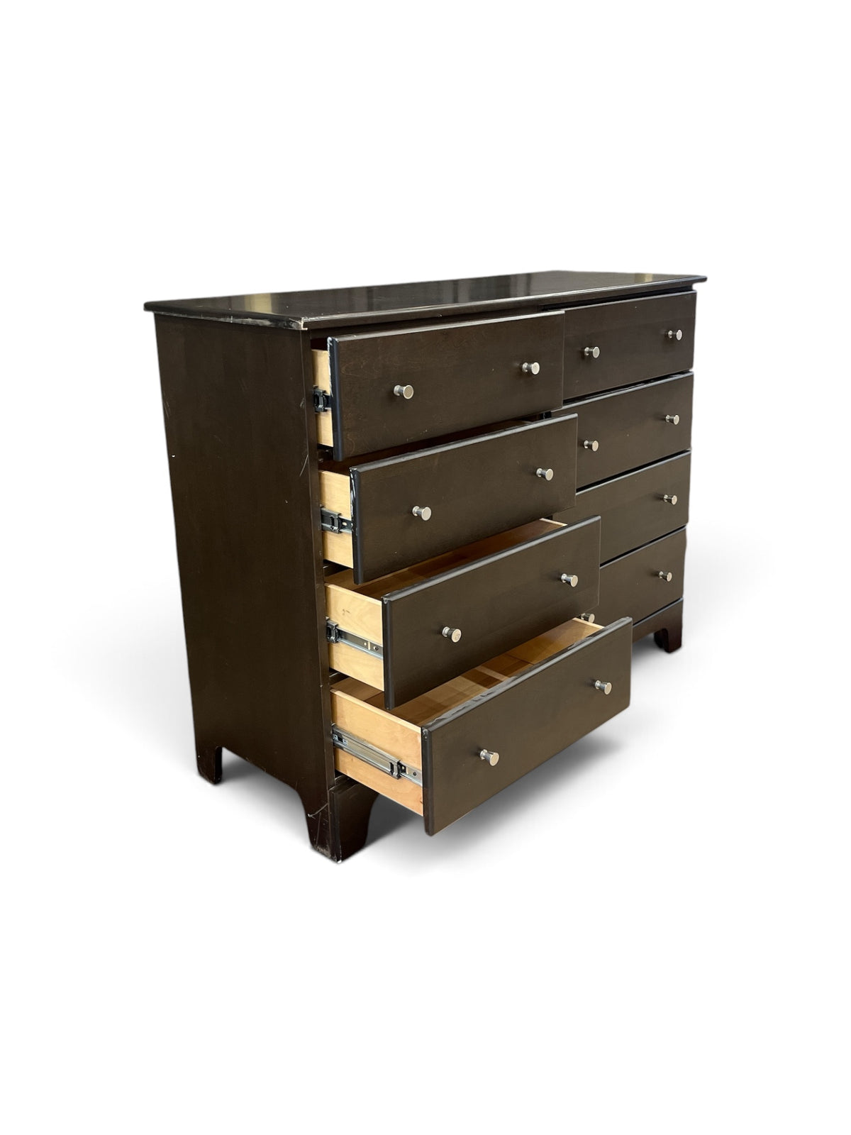 8 Drawer Dark Wood Dresser