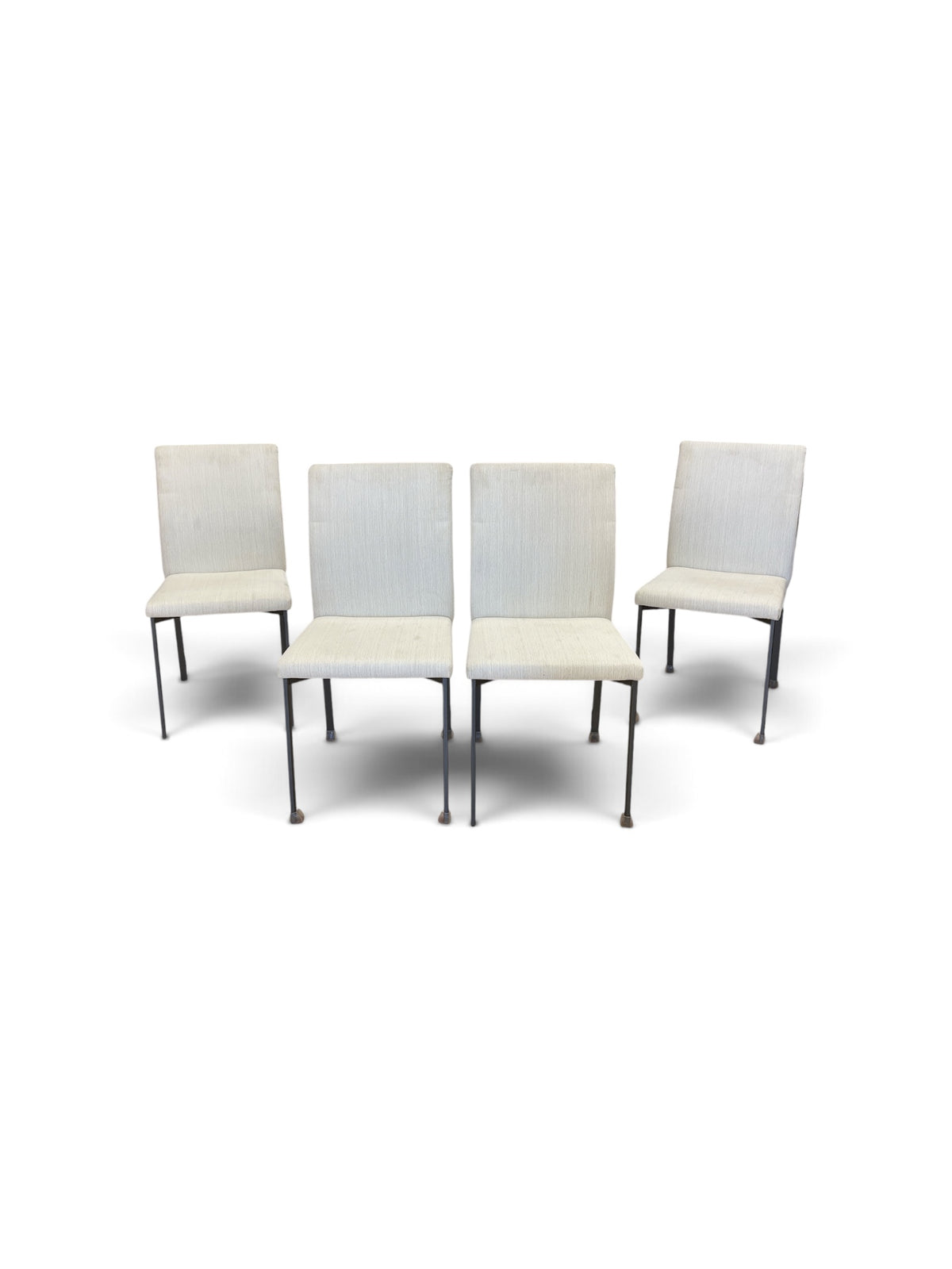 Light Grey Dining Chairs With Metal Legs (Set of 4)